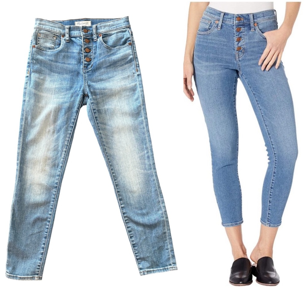 Madewell High Riser Crop Jeans in Light Wash 26